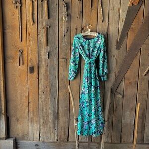 Vintage Hippie Floral Dress